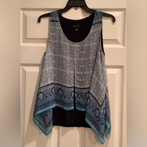 AB Studio Sleeveless Woman’s Blue Top Size S - Picture 1 of 2
